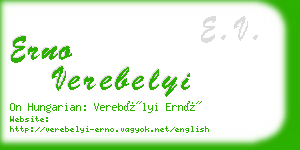 erno verebelyi business card